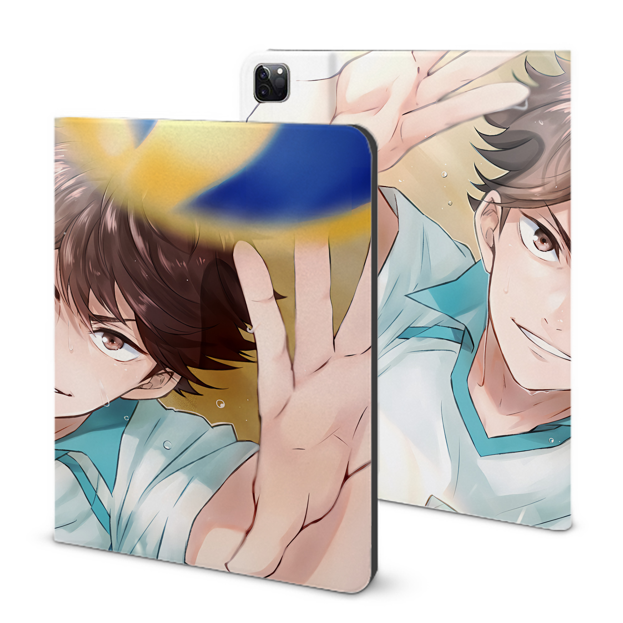 （画像用） ハイキュー!! Haikyu!! IPad ケース ブック型 PUレザー TPU 耐衝撃 軽量 薄型 ペン収納なし 全面保護 IPad 各モデル対応
